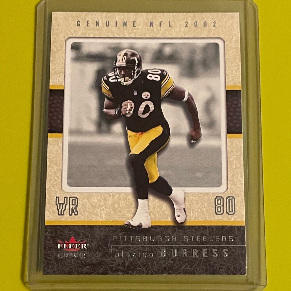 Plaxico Burress #10 2002 Fleer Genuine Football Trading Card